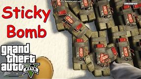 gta V(5): how to use STICKY BOMB