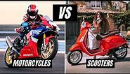What makes Motorcycles and Scooters DIFFERENT