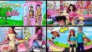 Barbie LOL Families Morning Routines - Gymnastics, School, Baby Goldie Playdates