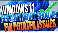 Printer Spooler How To Restart In Windows 11 | Fix Printer Problems Fast