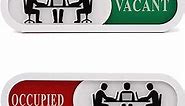 Vacant Occupied Sign,Privacy Sign for Home Office Hotles Hospital Conference Room,Slider Door sign (Tells Whether Room Vacant or Occupied), 6.69'' x 1.96''
