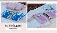Bifold wallet purse tutorial with zipper pocket - two sizes- Duo Bifold Wallet - how to sew