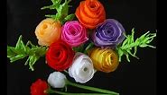 How to make paper flowers- Rose bouquet for Valentine's day