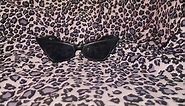 FEISEDY Vintage Small Cat Eye Frame Hiphop Sunglasses