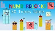 LEARN 50 TIMES TABLE with numberblocks | MULTIPLICATION | LEARN TO COUNT