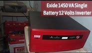 Exide 1450 VA Single Battery 12 Volts Sine Wave Inverter Review