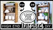 HIGH END Inspired DIY | Rustic Farmhouse Wood Kitchen & Bath Shelf | Organization | Look for Less