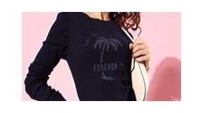 Buy FOREVER 21 Brand Logo & Graphic Print Ribbed Knitted Indigo Slip Sheath Dress -  - Apparel for Women