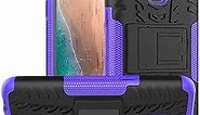 Galaxy J2 Case,Galaxy J2 Core/J2 Dash/J2 Pure/J260/J2 Shine case,PUSHIMEI with Kickstand Hard PC Back Cover Soft TPU Protection Phone Case Cover For Samsung Bench/Galaxy J2 2019(Purple Kickstand case)