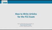 How to Write Articles for the FCE