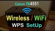 Canon TR4551 Wireless WiFi WPS SetUp review.