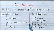 C++ Inheritance & it's types | Learn Coding