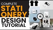 Complete Stationery Design Tutorial / illustrator Tutorial / easy to understand / #morecreativegfx