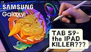 Samsung Galaxy Tab S9 Professional Artist Review/1st impression! Drawing + Painting Demo