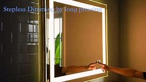 KINWELL 40 in. W x 32 in. H Frameless Rectangular Anti-Fog LED Light Bathroom Vanity Mirror MCG0508
