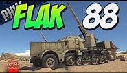 FLAK 88 HALF-TRACK - 5 Second 88mm Reload - (War Thunder Tank Gameplay)