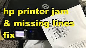 How To Fix Hp Printer Paper Jam & Missing Lines Ink Streaks Patterns