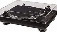 Crosley C200A-BK Direct-Drive Turntable Record Player with S-Shaped Tone Arm, Black