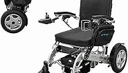 Deluxe Electric Wheelchair,600 W Peak Rapid Power Motor, Dual Battery, Up to 25 Miles - Lightweight Foldable, Compact and Portable - Motorized Mobility for Travel and All Terrain Use 2024