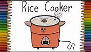 How to Draw a Rice Cooker | Easy Drawing Tutorials for Kids by Colours and Wonders