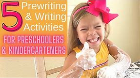 5 Fun Prewriting & Writing Activities for Preschoolers and Kindergarteners | Fine Motor Skills