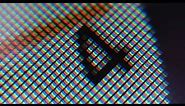 iPhone Clock icon pixels on microscope (zoom x200)