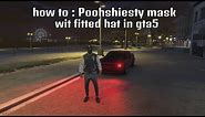 How to wear pooh shiesty mask with fitted hat in Gta5 online |BEST FIT| GTA Glitched/Modded Outfit|