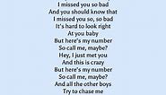 Carly rae Jepsen - call me maybe full lyrics #fyp #fypシ #kpopsongs #englishsong #music #spotify