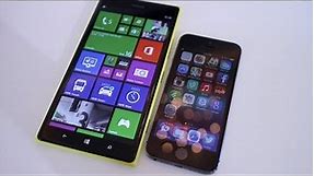 iPhone 5s vs Nokia Lumia 1520 size comparison
