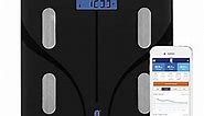 Weight Watchers Scales by Conair Smart Scale for Body Weight, Digital Bluetooth Smart Bathroom Scale with Body Fat, Muscle, and BMI in Black