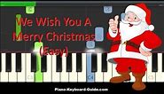We Wish You A Merry Christmas Easy Piano Tutorial - Notes