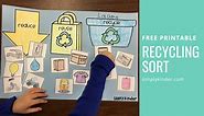 Free Printable Recycling Sort Used 3 Ways