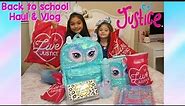 Justice back to school Haul and Vlog 2018😍👗💄📝