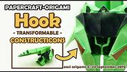 How to make a Papercraft, Origami Hook(requires 1 straight cut)