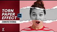 Torn Paper Effect | Photoshop Tutorial | 2 Minutes Tutorial