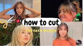 How to Cut Curtain Bangs (wispy front bangs) Sabrina Carpenter/Madison Beer hair