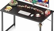 Coleshome 40 Inch Computer Desk, Modern Simple Style Desk for Home Office, Study Student Writing Desk, Black
