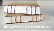 How to Make a Watercolor Sketchbook - Coptic Book Binding