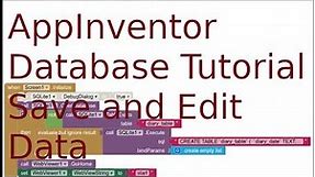 Tutorial App Inventor SQLite edit and save data