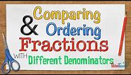 Comparing and Ordering Fractions with Different Denominators (fraction strips)