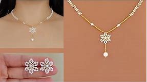 Beaded Flower Necklace & Beaded Flower Earring Studs. How to Make Beaded Jewelry. Beading Tutorial