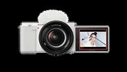 Sony ZV-E10 Mirrorless Vlog Camera Body (White) & Lens|ILCZVE10L/W