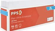 PPS Plainface DL Envelopes White 100 Pack