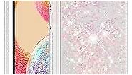 Slim Fit Phone Case for Samsung Galaxy A04E, Case for Galaxy M04, Case for Galaxy F04,Glitter Liquid Quicksand Effect Silicone Soft TPU Case for Galaxy A04E/M04/F04,LSWT Pink