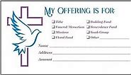 Warner Press 3 1/8" x 6 1/4" Church Offering Envelope - General - Dove and cross (Pack of 100)