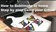 Sublimation Printing On T-shirt at Home Using Cricut Design Space | dye sublimation