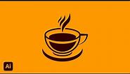 Coffee Logo Design In Adobe Illustrator cc 2022 | Tutorial