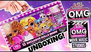 LOL OMG MOVIE MAGIC Studios Set UNBOXING! 12 Exclusive Dolls 2 New OMG Dolls