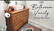 DRESSER into BATHROOM VANITY | Vessel Sink Vanity