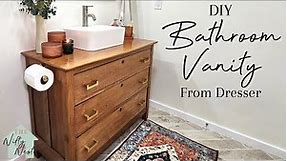 DRESSER into BATHROOM VANITY | Vessel Sink Vanity